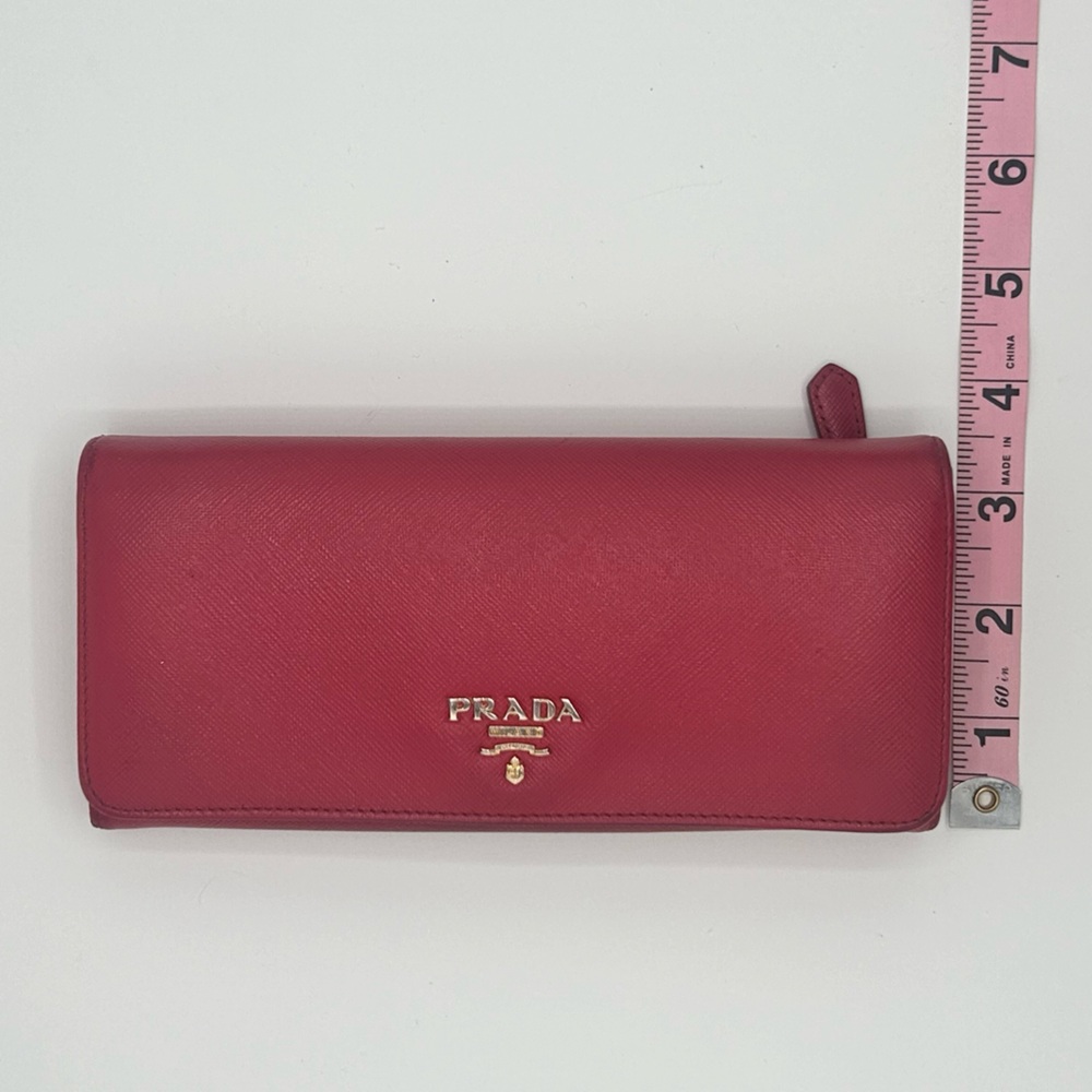 🌷 Prada Large Saffiano Leather Wallet Pink (Authentic) - Picture 4 of 17